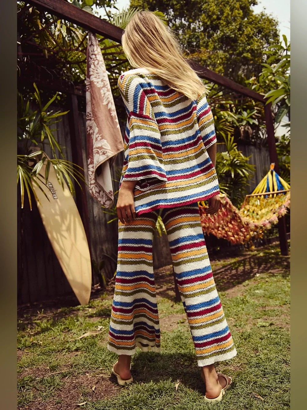 NWT! Free People Free-Est Over The Rainbow Sweater Set Sz L/M